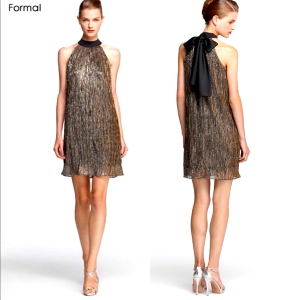 Laundry by Shelli Segal Metallic Halter Dress